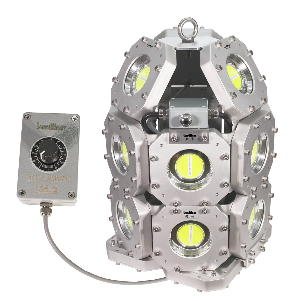 Underwater 100M high power LED fishing light attractor IP68 good quality 4500w watt-10500w watt 126000 lumen innovative design