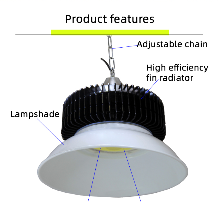 100w-300w LED high bay light COB IP65 iron and steel plant desalination plant use, industrial warehouse lighting